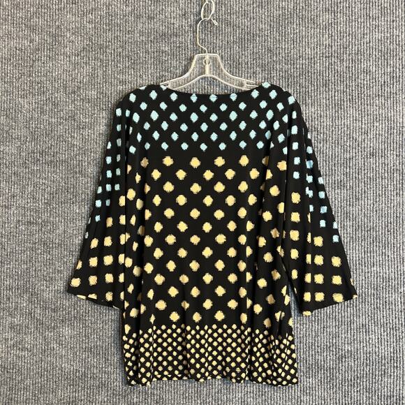 Chico's Womens Boho Artsy Blouse Size XL Stretch Cold Shoulder Multi Color - Picture 2 of 11